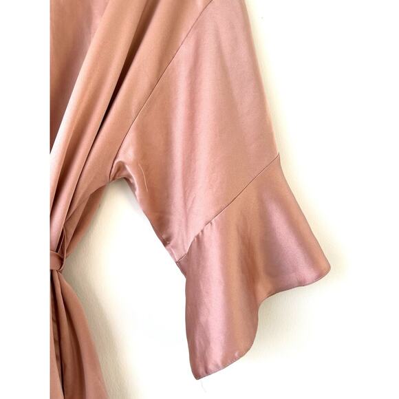 Victoria's Secret Satin Flounce Robe Pink Size-XS - Picture 5 of 6